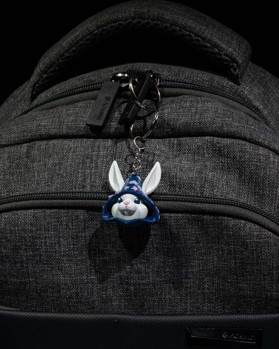 3D Wizard Rabbit Keychain